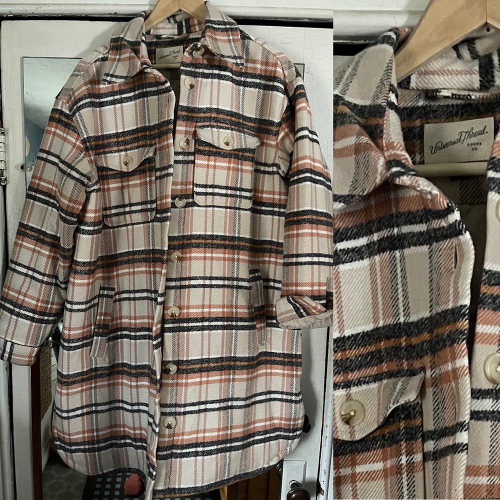 Universal Thread mid plaid shirt jacket sz L